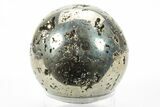 Polished Pyrite Sphere - Peru #228364-1